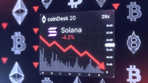 CoinDesk 20: Solana scade 4.2%, indicele în scădere ușoară