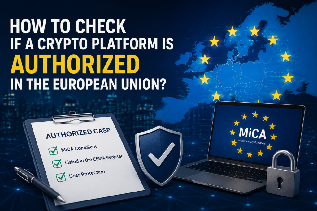 How to check if a crypto platform is EU authorized