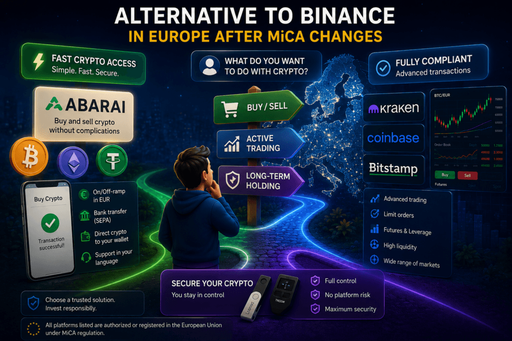 Alternative to Binance in Europe after MiCa