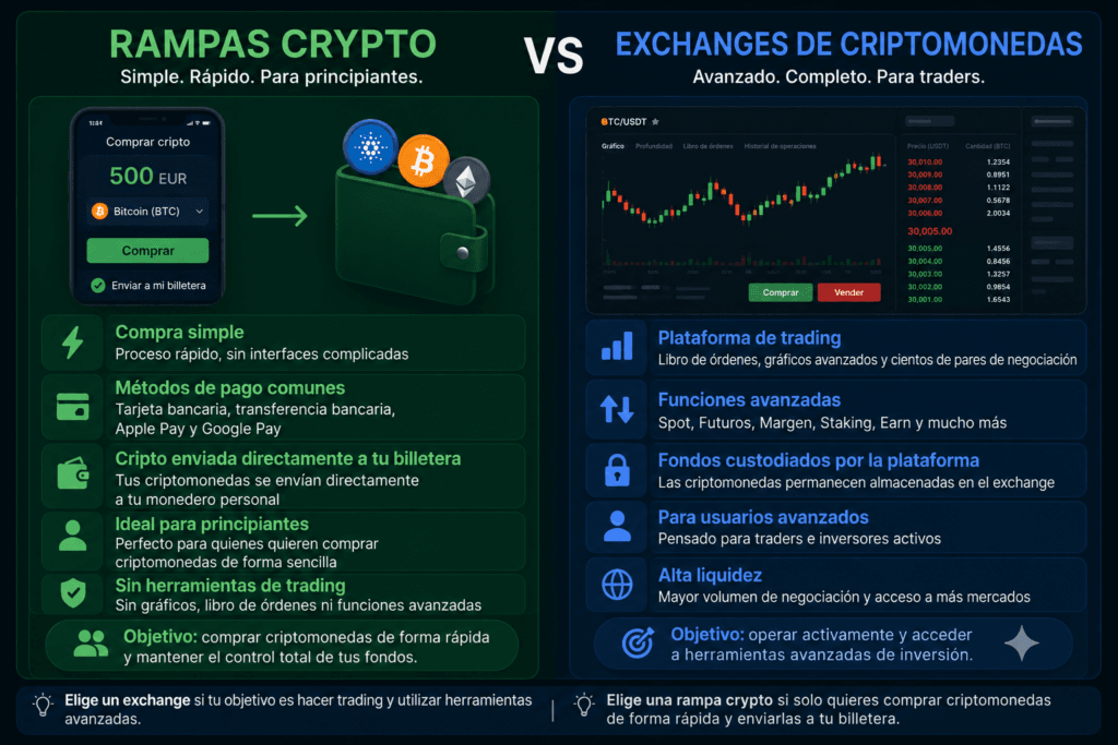 Crypto ramp vs crypto exchange