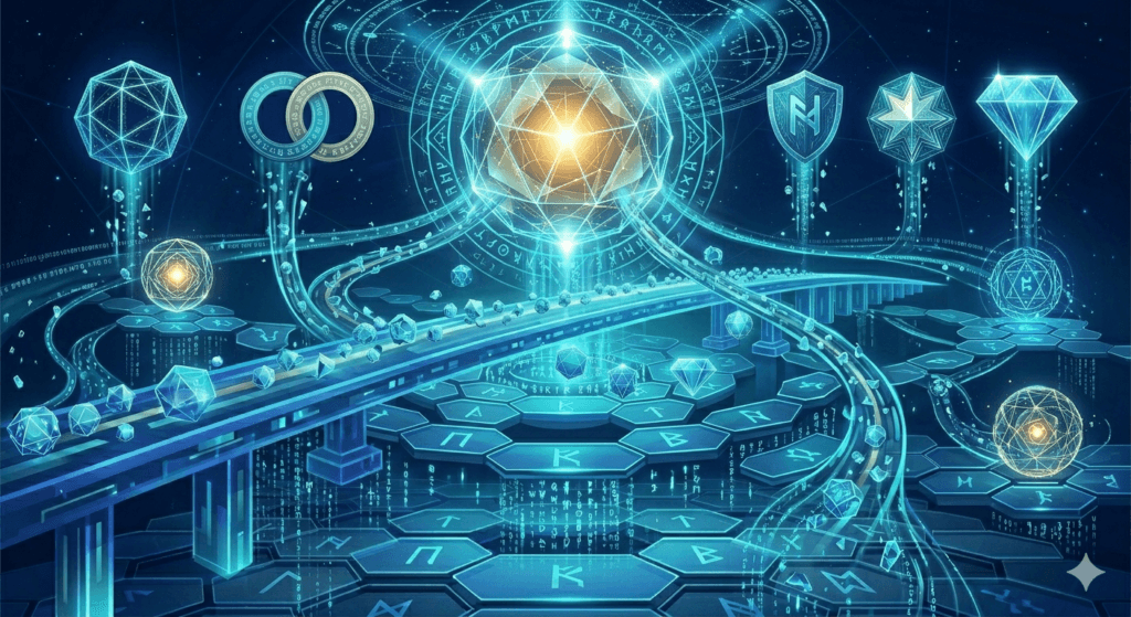 imagine conceptuală de ansamblu pentru întregul ecosistem XRP