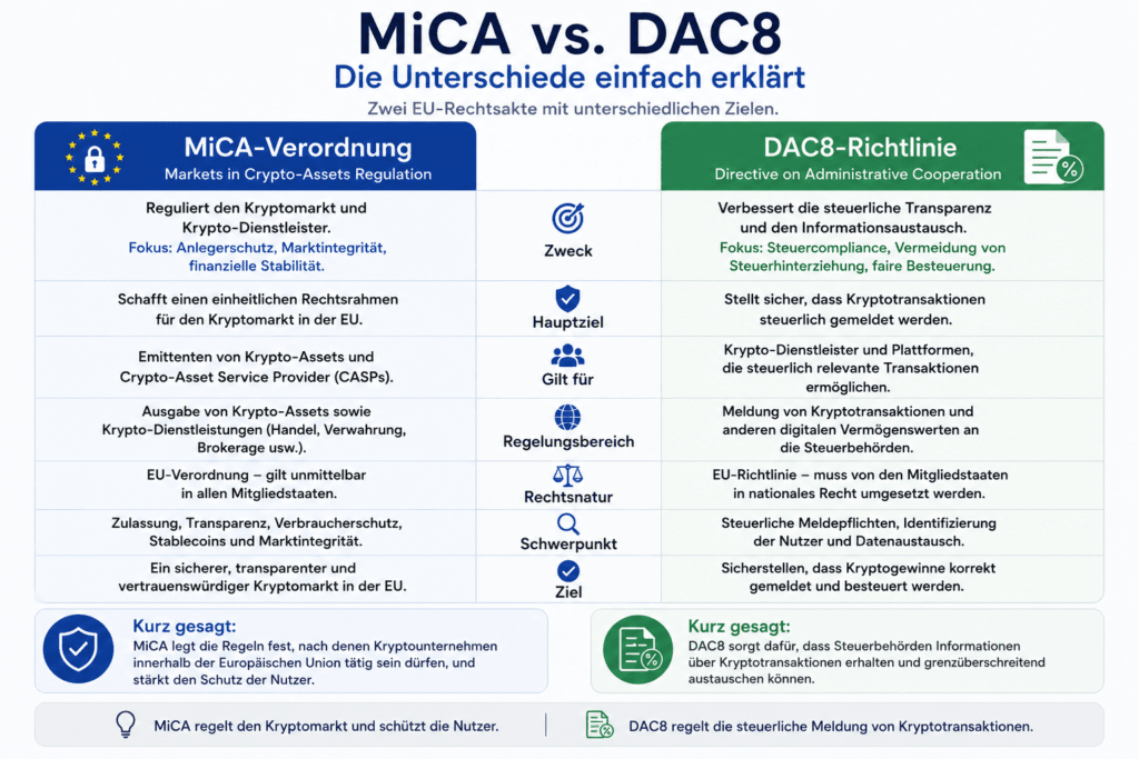 MiCA vs. DAC8