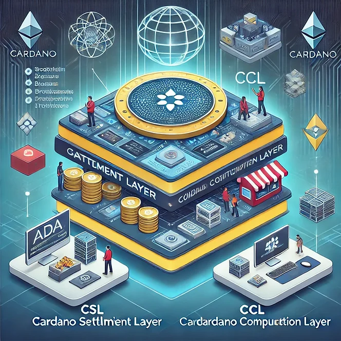 As camadas que compõem Cardano, moedas virtuais Abarai