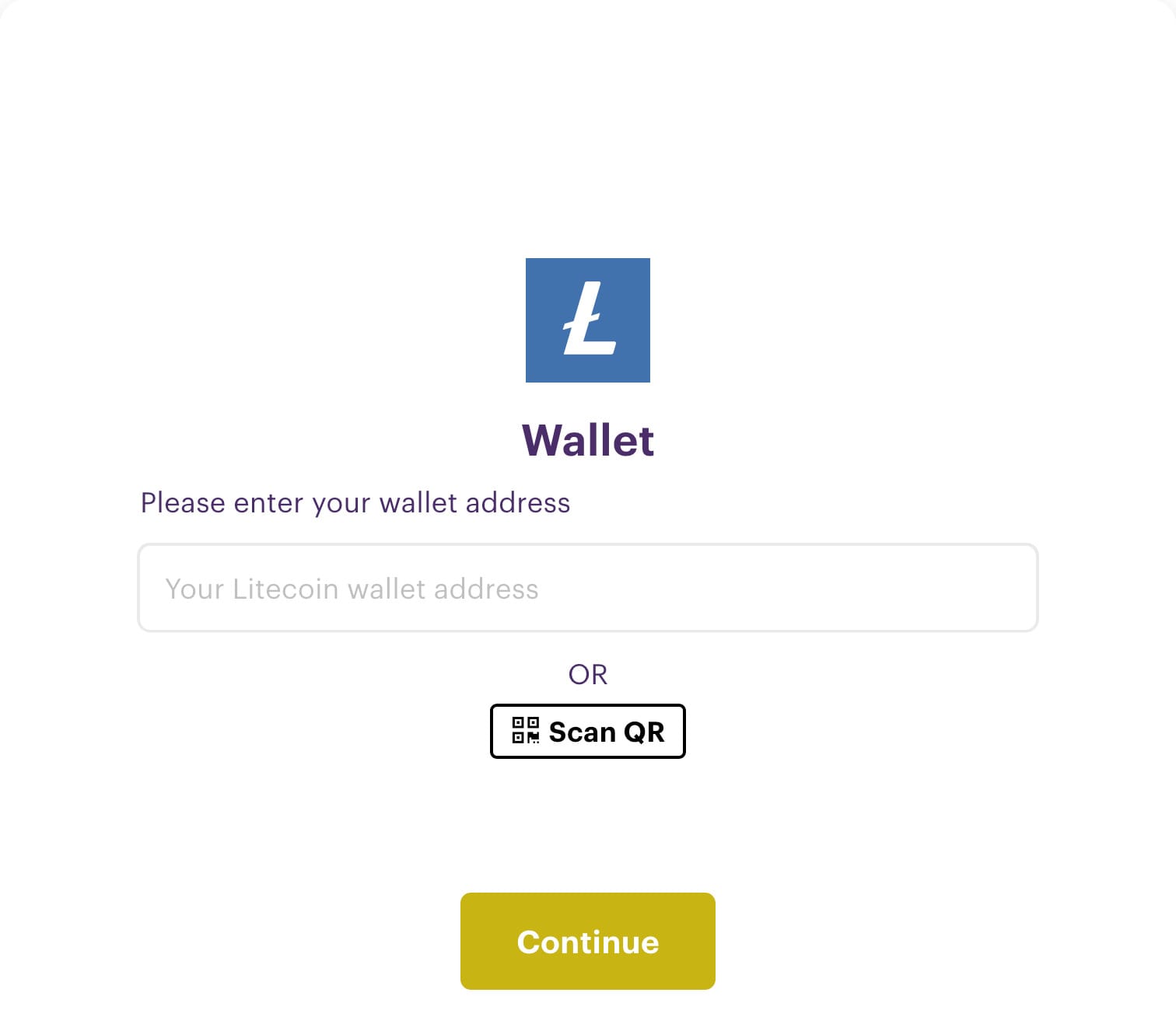 introdu adresa litecoin