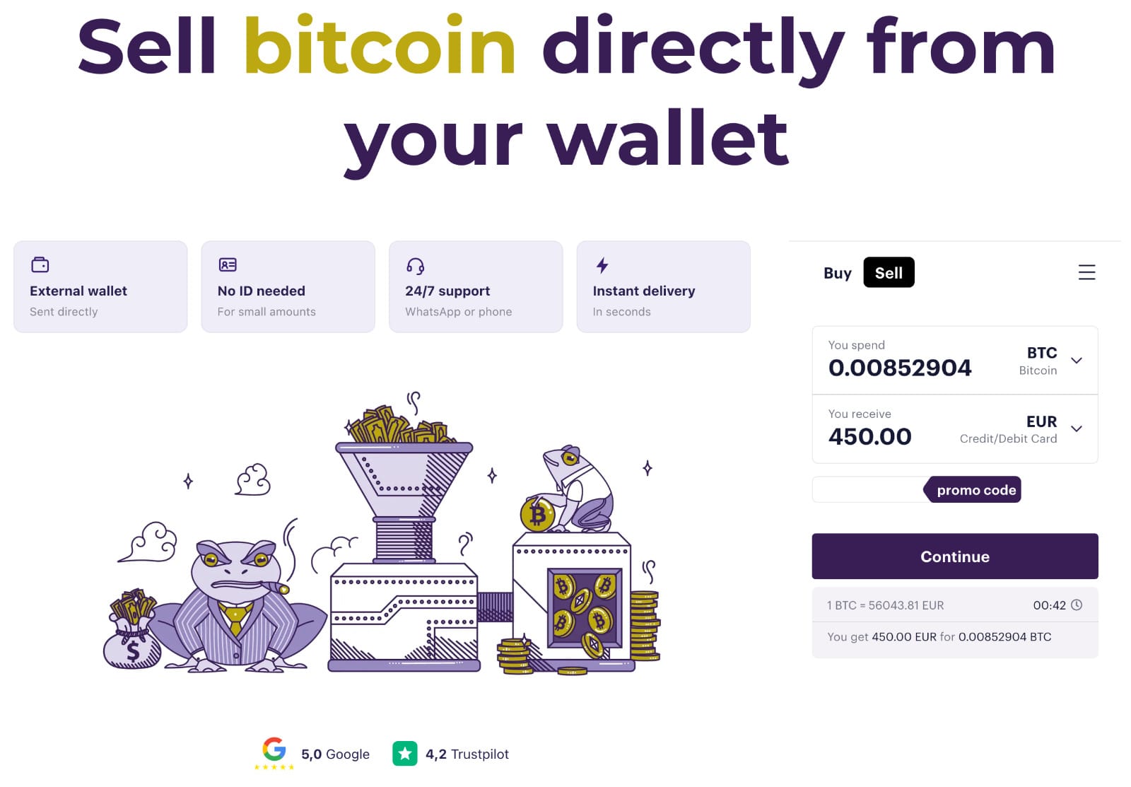 Selling crypto from ledger on Abarai crypto ramp