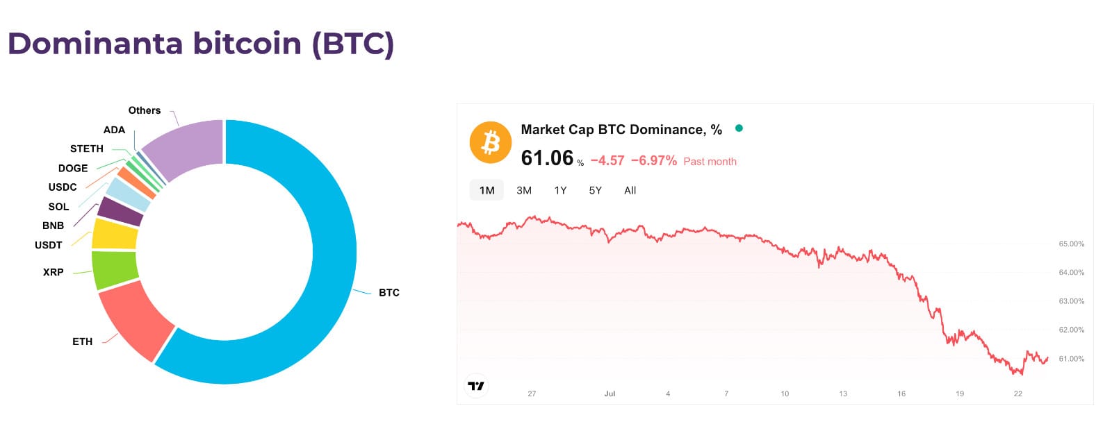 Graphique de la domination du bitcoin - 2025 index mis à jour