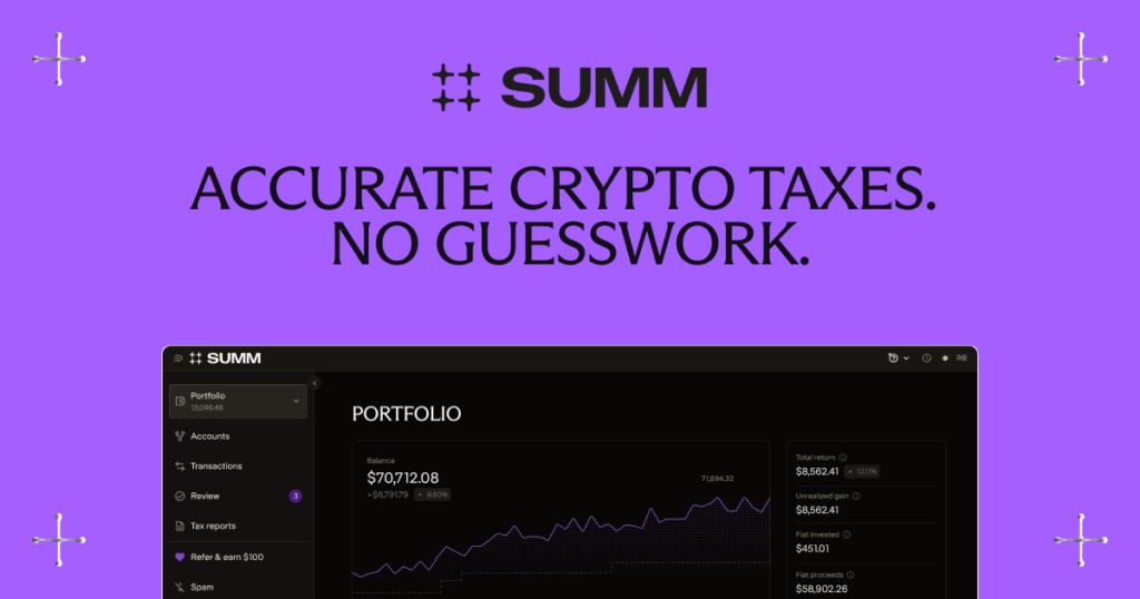 Summ - software de calcularea taxelor crypto